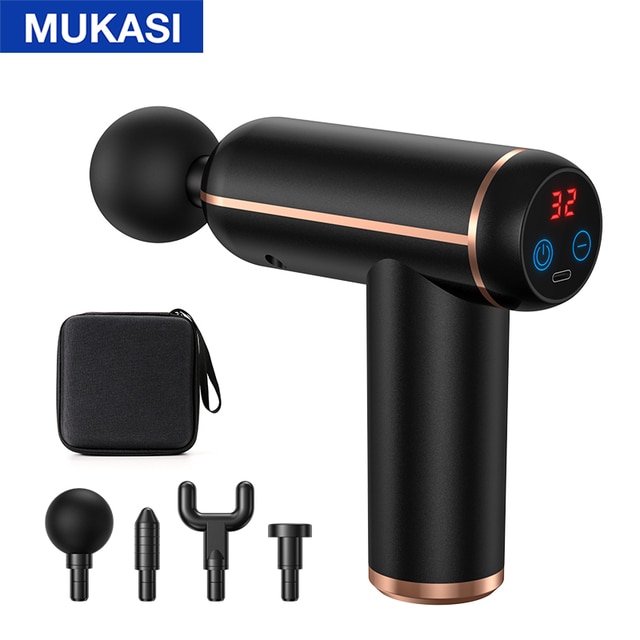 Mukasi Massage Gun Portable Percussion Pistol Massager For Body Neck Deep Tissue Muscle 5958